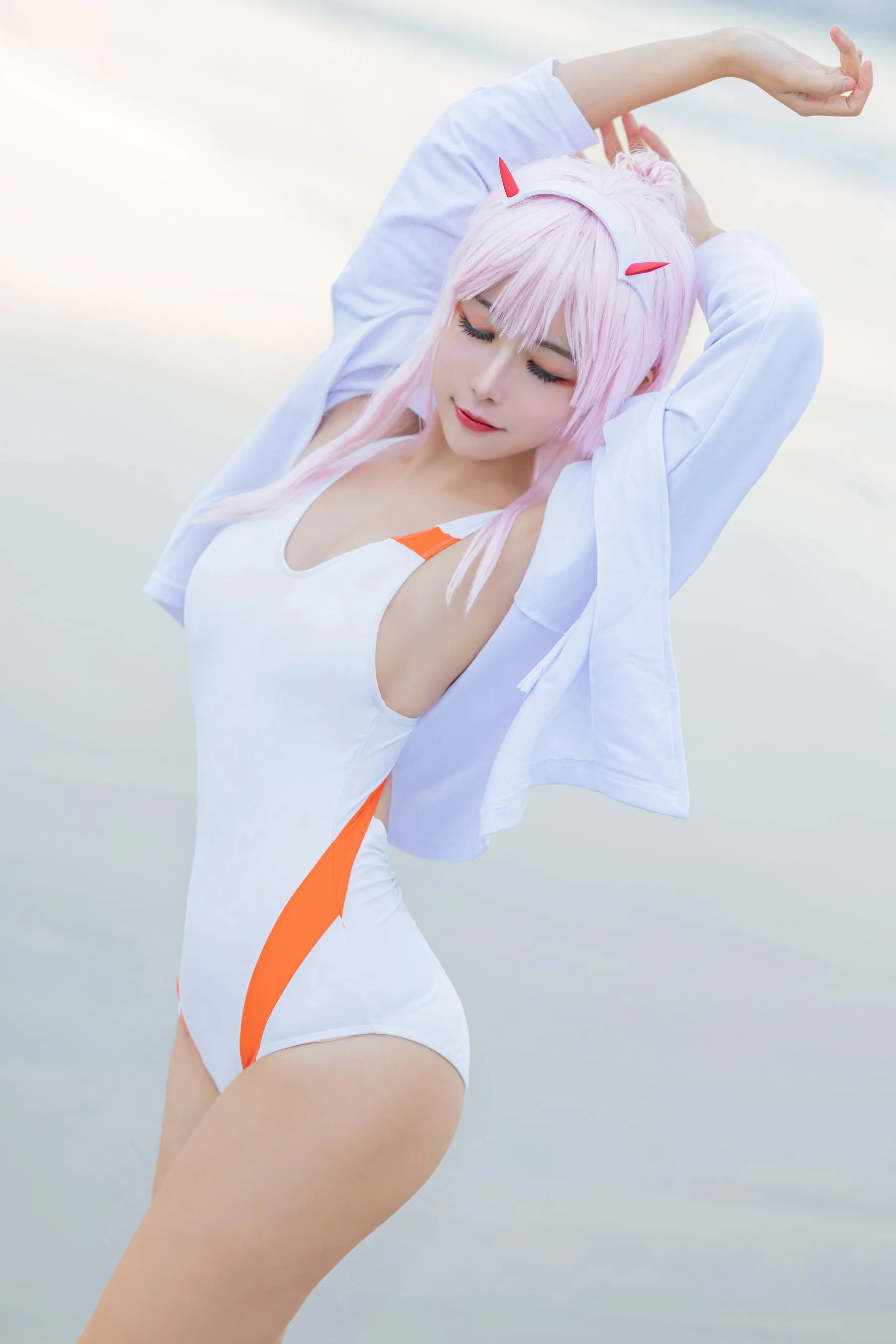 Momoko葵葵 – NO.36 DARLING in the FRANXX 02 泳装 兔女郎花嫁 [61P]插图9